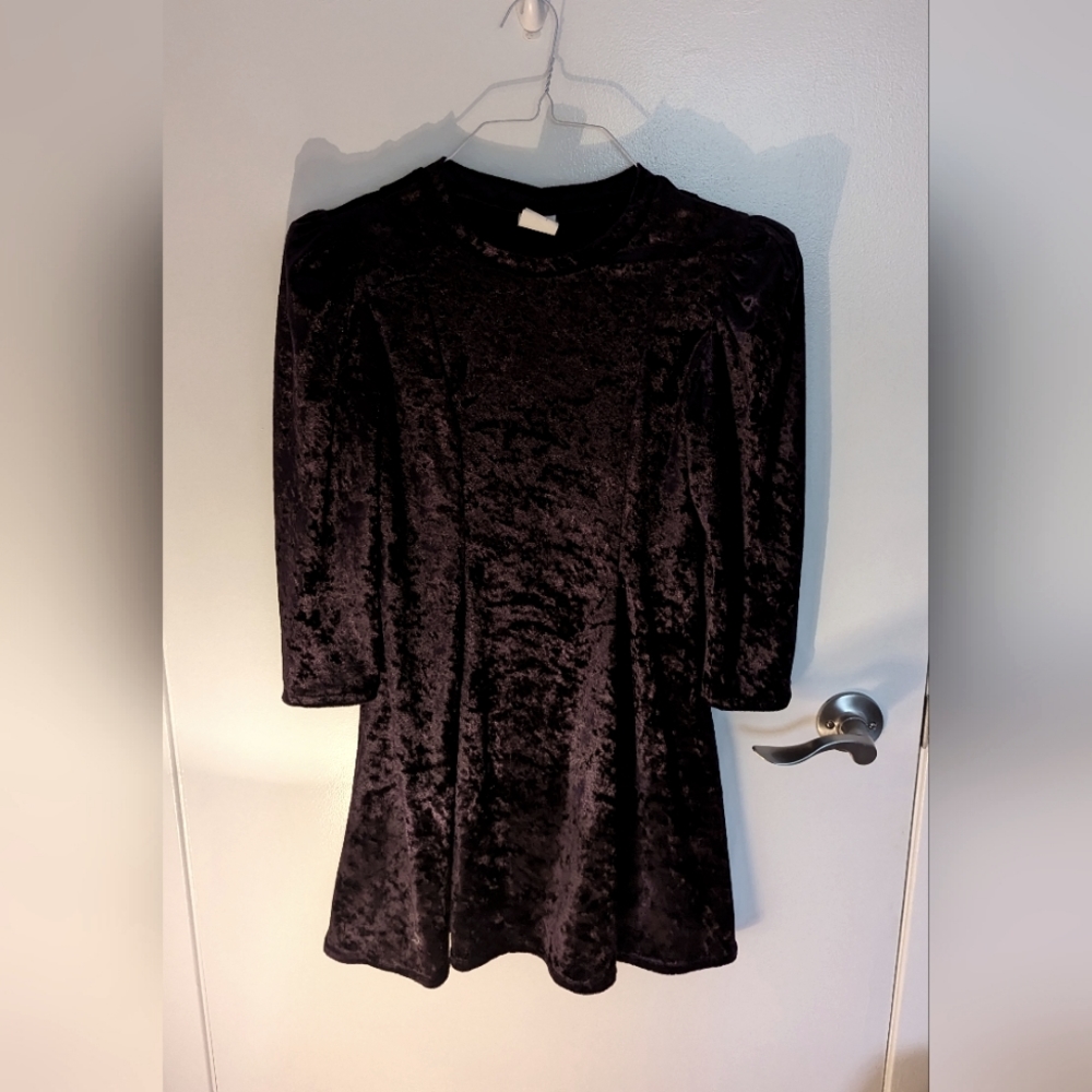 Purple Velvet Style Dress - Girls Youth Size 14